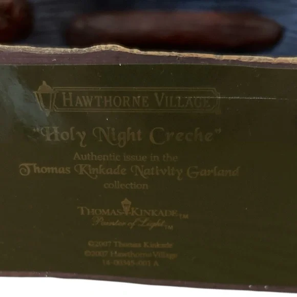 Thomas Kinkade Hawthorne Village Christmas Nativity Holy Family Night Set Creche - Picture 12 of 12
